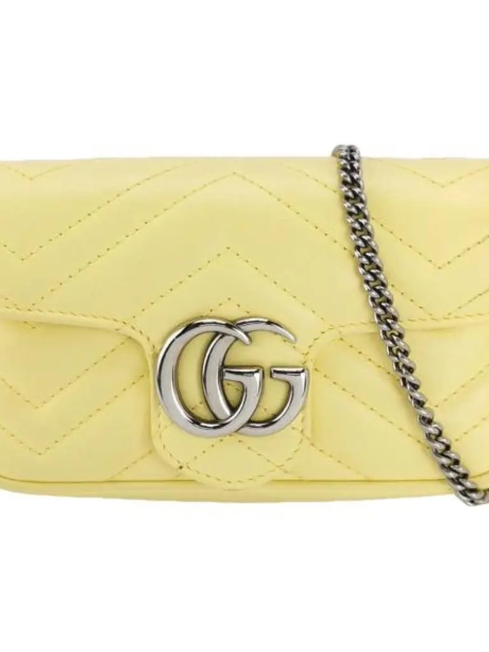 Gucci Yellow Marmont Quilted GG Chain Mini Shoulder Bag